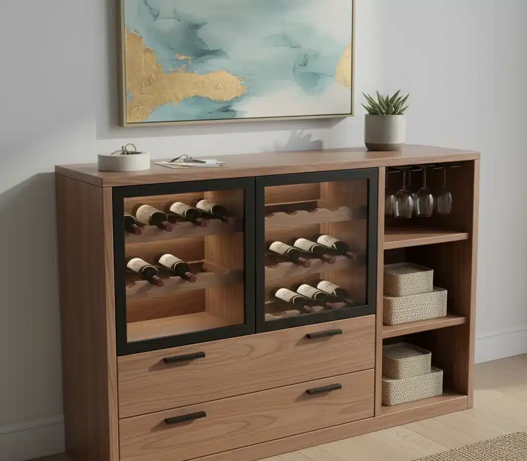 A Toast at the Threshold: Wine Rack Displays for Lively Hallways
