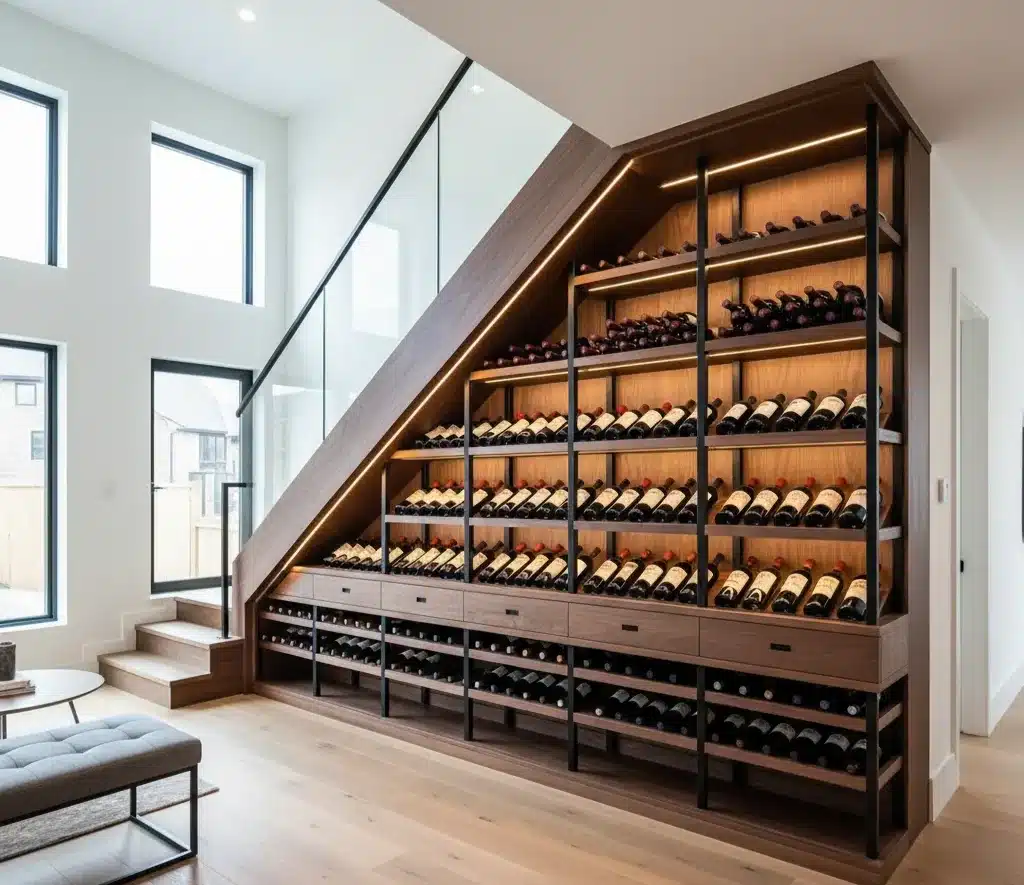 A Toast at the Threshold: Wine Rack Displays for Lively Hallways